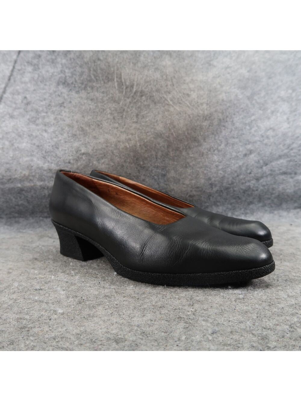 Vittorio Ricci Shoes Women 5 Pumps Classic Couture Leather Slip On Fashion Black